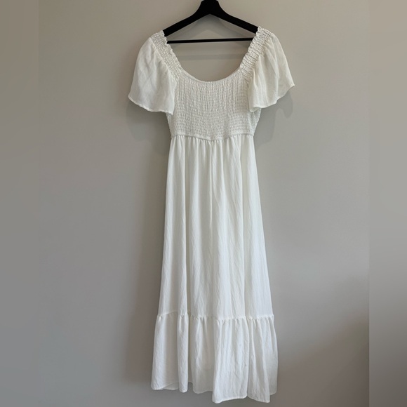 August Sky White Midi Dress - Picture 6 of 9